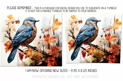 Autumn Tumbler Sublimation, Autumn Animal, Bird Tumbler, d2 Product Image 2