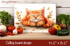 Cute Kitchen Cutting Board Sublimation Design | cats Product Image 1