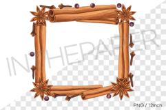 Cinnamon Stick Herbs Square PNG fall Clipart Illust Product Image 1