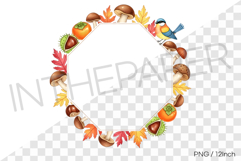 Autumn Fruit Persimmon Octagon PNG fall Clipart Illust Product Image 1