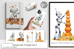 Digital Paper Autumn Bot Friends Product Image 1