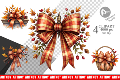 Autumn Bow Clipart Product Image 1