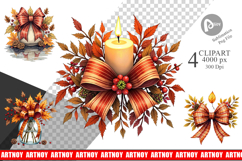 Autumn Bow Clipart Product Image 1