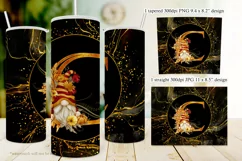 Fall Tumbler | Monogram C Autumn Gnome 20oz Tumbler Design Product Image 2