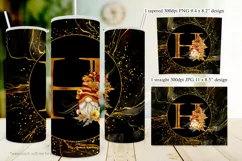 Fall Tumbler | Monogram H Autumn Gnome 20oz Tumbler Design Product Image 2