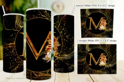 Fall Tumbler | Monogram M Autumn Gnome 20oz Tumbler Design Product Image 2
