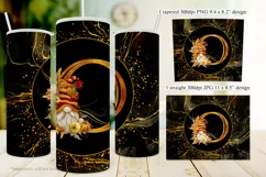Fall Tumbler | Monogram O Autumn Gnome 20oz Tumbler Design Product Image 2