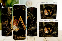 Fall Tumbler | Monogram W Autumn Gnome 20oz Tumbler Design Product Image 2