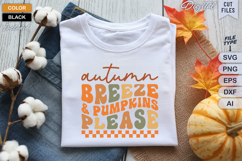 Autumn Breeze &amp; Pumpkins Please SVG File | Fall Retro SVG Product Image 1