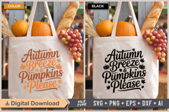 Autumn Breeze &amp; Pumpkins Please SVG File | Fall SVG | Autumn Product Image 2