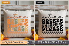 Autumn Breeze &amp; Pumpkins Please SVG File | Fall Retro SVG Product Image 3