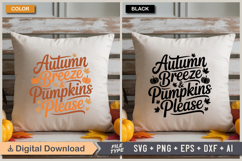 Autumn Breeze &amp; Pumpkins Please SVG File | Fall SVG | Autumn Product Image 3