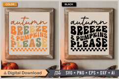Autumn Breeze &amp; Pumpkins Please SVG File | Fall Retro SVG Product Image 5