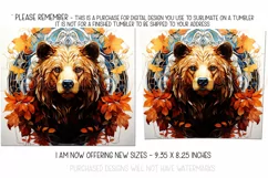 Autumn Tumbler Sublimation, Autumn Animal, Bear Tumbler, d2 Product Image 2