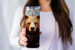 Autumn Tumbler Sublimation, Autumn Animal, Bear Tumbler, d2 Product Image 3