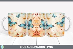 GorgeousWatercolor Butterflies Mug Wrap design.