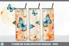 GorgeousWatercolor Butterflies Tumbler design.