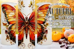 Autumn Tumbler Sublimation, Autumn Butterfly Tumbler, d1 Product Image 1