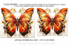 Autumn Tumbler Sublimation, Autumn Butterfly Tumbler, d1 Product Image 2