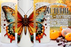 Autumn Tumbler Sublimation, Autumn Butterfly Tumbler, d10 Product Image 1