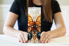 Autumn Tumbler Sublimation, Autumn Butterfly Tumbler, d12 Product Image 3