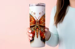 Autumn Tumbler Sublimation, Autumn Butterfly Tumbler, d3 Product Image 3