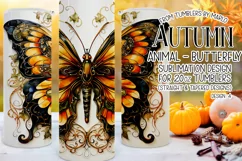 Autumn Tumbler Sublimation, Autumn Butterfly Tumbler, d4 Product Image 1