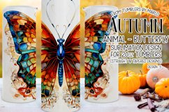 Autumn Tumbler Sublimation, Autumn Butterfly Tumbler, d5 Product Image 1