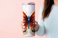 Autumn Tumbler Sublimation, Autumn Butterfly Tumbler, d5 Product Image 3