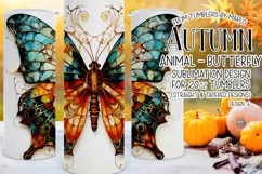 Autumn Tumbler Sublimation, Autumn Butterfly Tumbler, d6 Product Image 1