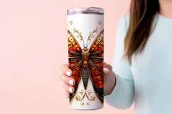 Autumn Tumbler Sublimation, Autumn Butterfly Tumbler, d7 Product Image 3