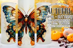 Autumn Tumbler Sublimation, Autumn Butterfly Tumbler, d9 Product Image 1