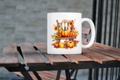 Autumn Chairs Pumpkins Watercolor Sublimation Clipart Product Image 2