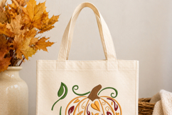 Pumpkin Embroidery Design Fall Kitchen Decor 4x4 5x7 Product Image 3