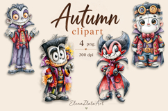 Halloween Doll Clipart PNG | Cute Patchwork Halloween Product Image 1