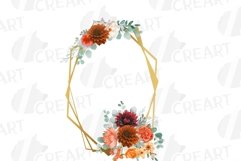 Autumn colors floral golden frames and bouquets graphics. Product Image 6