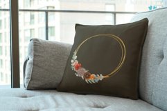 Autumn colors floral golden frames and bouquets graphics. Product Image 12