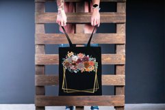 Autumn colors floral golden frames and bouquets graphics. Product Image 15