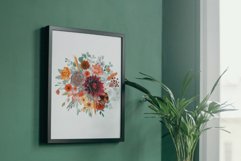 Autumn colors floral golden frames and bouquets graphics. Product Image 10