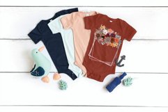 Autumn colors floral rose gold frames and bouquets graphics. Product Image 2