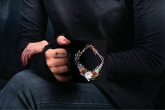 Autumn colors floral rose gold frames and bouquets graphics. Product Image 5