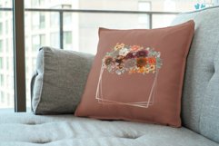 Autumn colors floral rose gold frames and bouquets graphics. Product Image 7