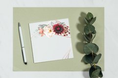 Autumn colors floral rose gold frames and bouquets graphics. Product Image 4