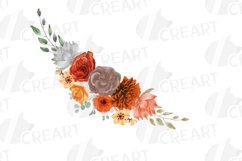 Autumn colors floral silver frames and bouquets graphics. Product Image 11