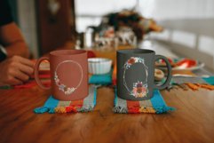 Autumn colors floral silver frames and bouquets graphics. Product Image 3