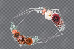 Autumn colors floral silver frames and bouquets graphics. Product Image 17