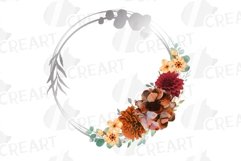Autumn colors floral silver frames and bouquets graphics. Product Image 9