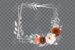 Autumn colors floral silver frames and bouquets graphics. Product Image 15