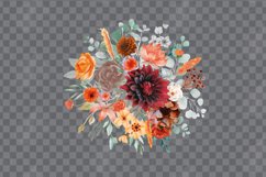 Autumn colors floral silver frames and bouquets graphics. Product Image 16