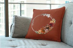 Autumn colors floral silver frames and bouquets graphics. Product Image 7